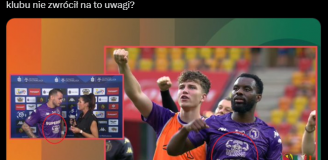 Taką KOSZULKĄ podczas meczu z Widzewem miał na sobie Pululu xD